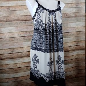 Linea Donatella black/cream nightgown Med